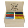Boxful of Rejuvenation, An Assortment 8 Flavors of 40 Bags in a Pine Wood Tea Gift Box