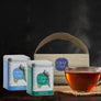 The Duet Tea Trove- Pack of 2 Wellness Teas, Premium Spearmint Tea and Jasmine Tea in a jute bag