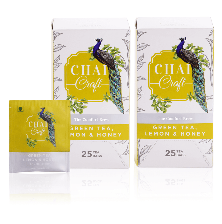 Green Tea Lemon and Honey, Antioxidant Rich Tea, 25 TeaBags x 2, 50 bags