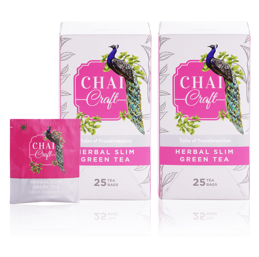 Herbal Slimming Green Tea, 25 TeaBags x 2, 50 bags