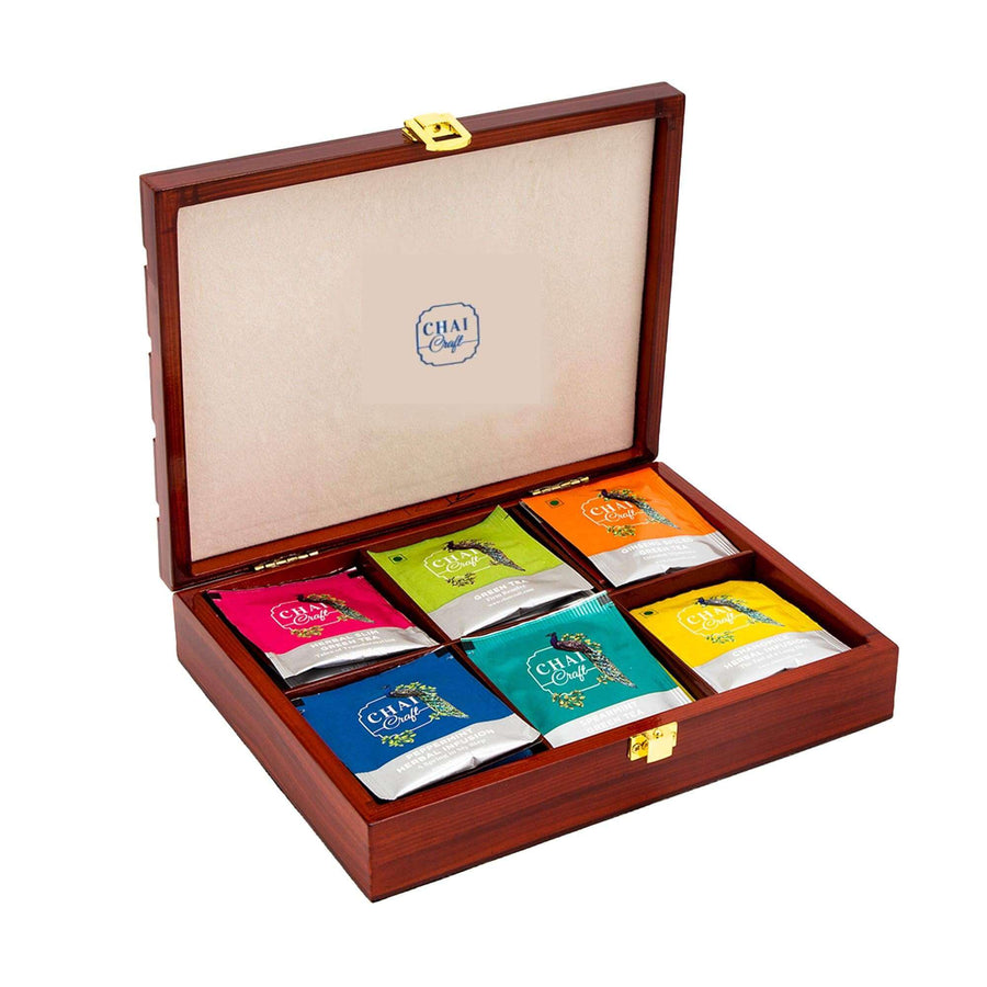 Wooden Tea Gifting Box, An Assortment by your Choice of 30 Tea Bags