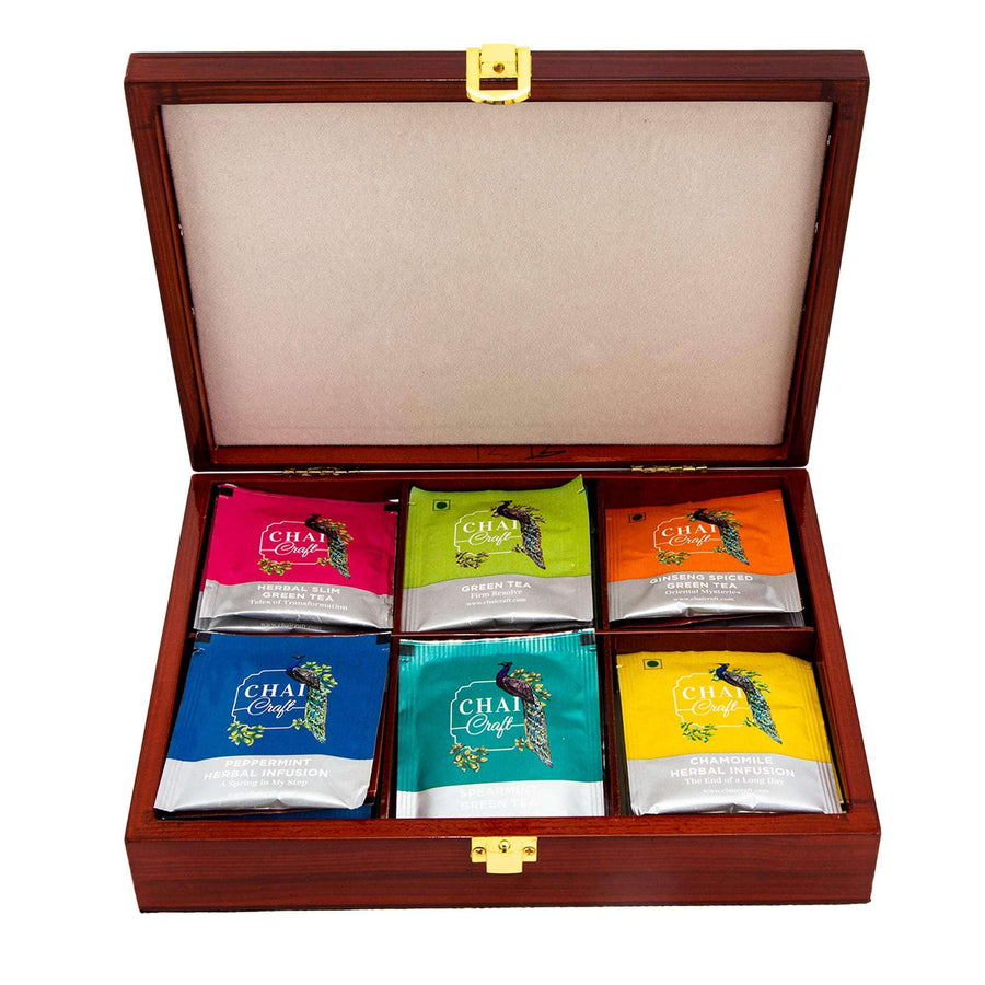 Wooden Tea Gifting Box, An Assortment by your Choice of 30 Tea Bags
