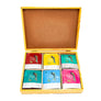 Boxful of Rejuvenation, An Assortment of 30 Tea Bags in a Pine and Jute Gift Box