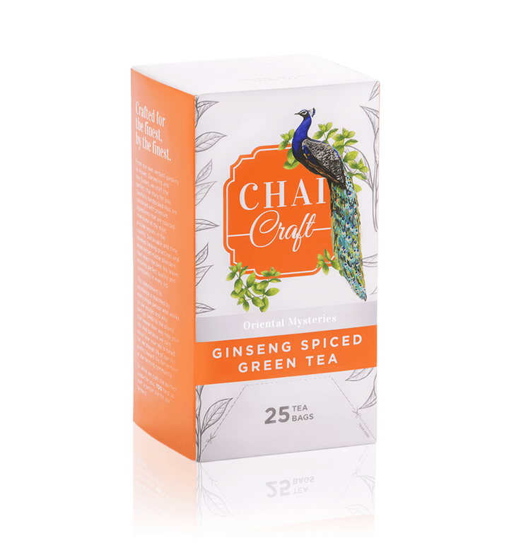 Ginseng Green Tea Bags with Arjuna & Hibiscus, 25 Tea Bags (Get 5 Assorted Tea Bags Free)