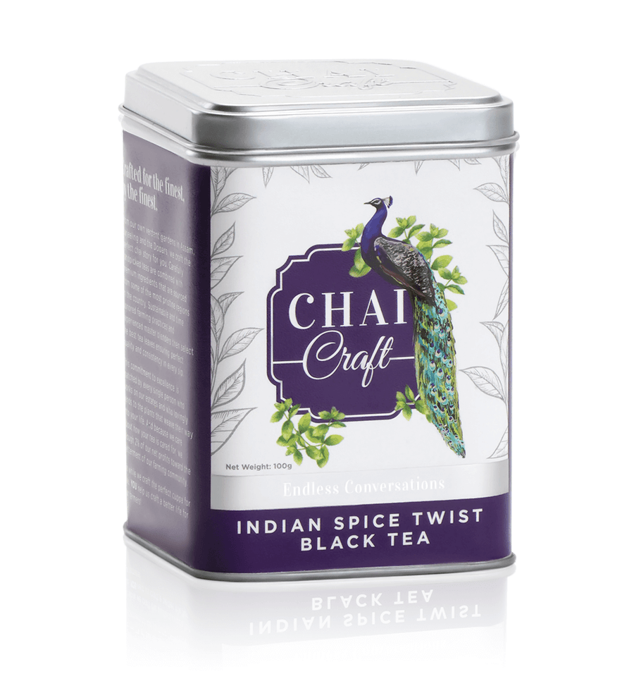 Indian Spicy Masala Chai with 20 Herbs & Spices, 100 Grams (Get 10 Assorted Tea Bags Free)