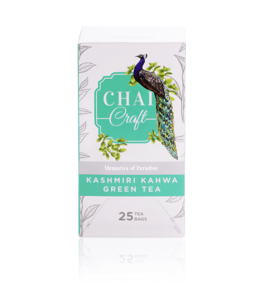 Kashmiri Kahwa, Traditional & Royal Green Tea, 25 TeaBags x 2, 50 bags
