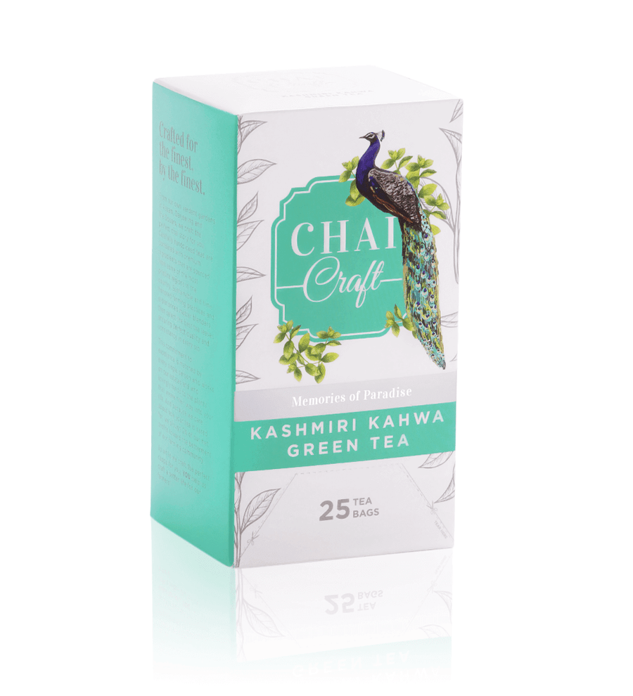 Kashmiri Kahwa, Traditional & Royal Green Tea, 25 TeaBags x 2, 50 bags