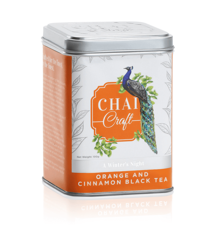 Orange & Cinnamon, Spicy Loose Leaf Black Fruit Tea, 100 Grams (Get 10 Assorted Tea Bags Free)